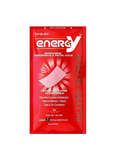 Nutri-Strips Energy Boost Rapid Activation Delivery Oral Strips (Pack of 30)