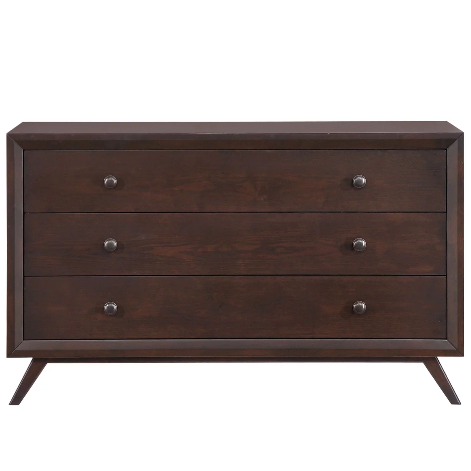 Modern Contemporary Wood Dresser, Brown Wood