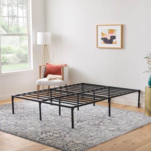 Linenspa Folding Metal Platform Bed Frame - No Box Spring Needed - Underbed Storage - Simple Tool Free Assembly - Mattress Foundation - 14