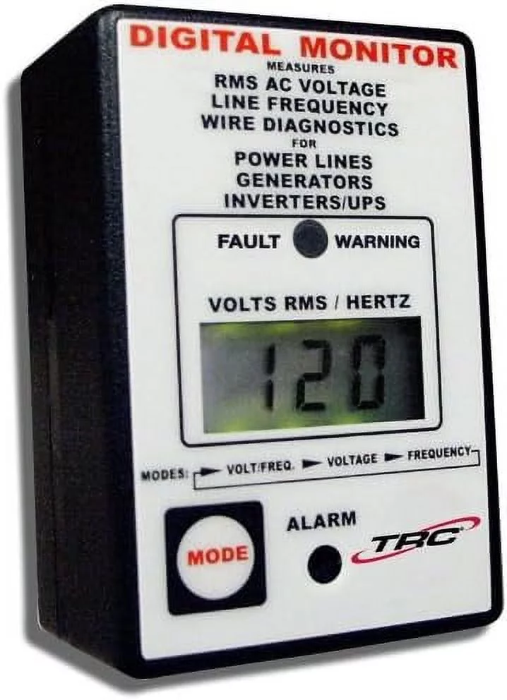 TRC AECM20020-3-012 Electra Check Digital Monitor For All Power Sources, Blk With White Fe Small