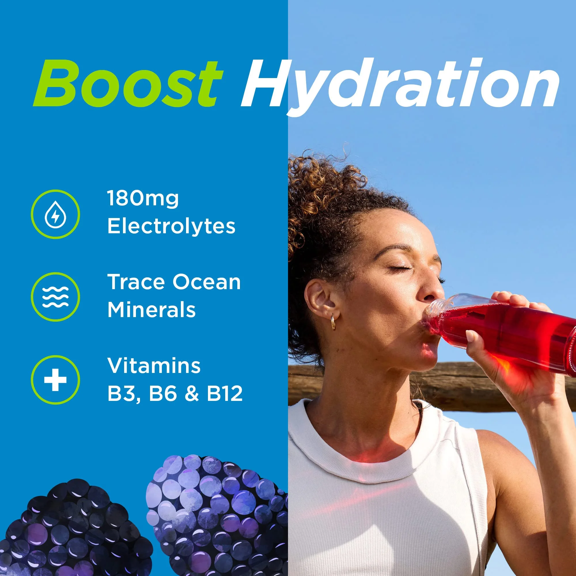 Stur Electrolyte Water Enhancer | Black Raspberry | Sweetened With Stevia | High In Vitamin C & Antioxidants | Sugar Free | Zero Calories | Keto | Vegan | 5 Bottles, Makes 120 Drinks