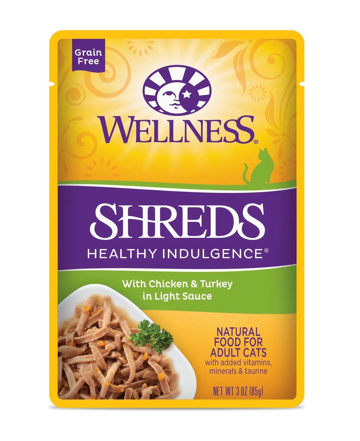Wellness Healthy Indulgence Shreds with Chicken & Turkey in Light Sauce