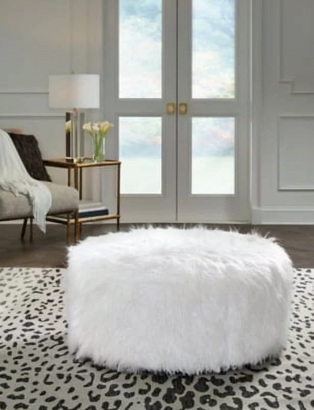 Signature Design by Ashley Casual Galice Oversized Accent Ottoman  White