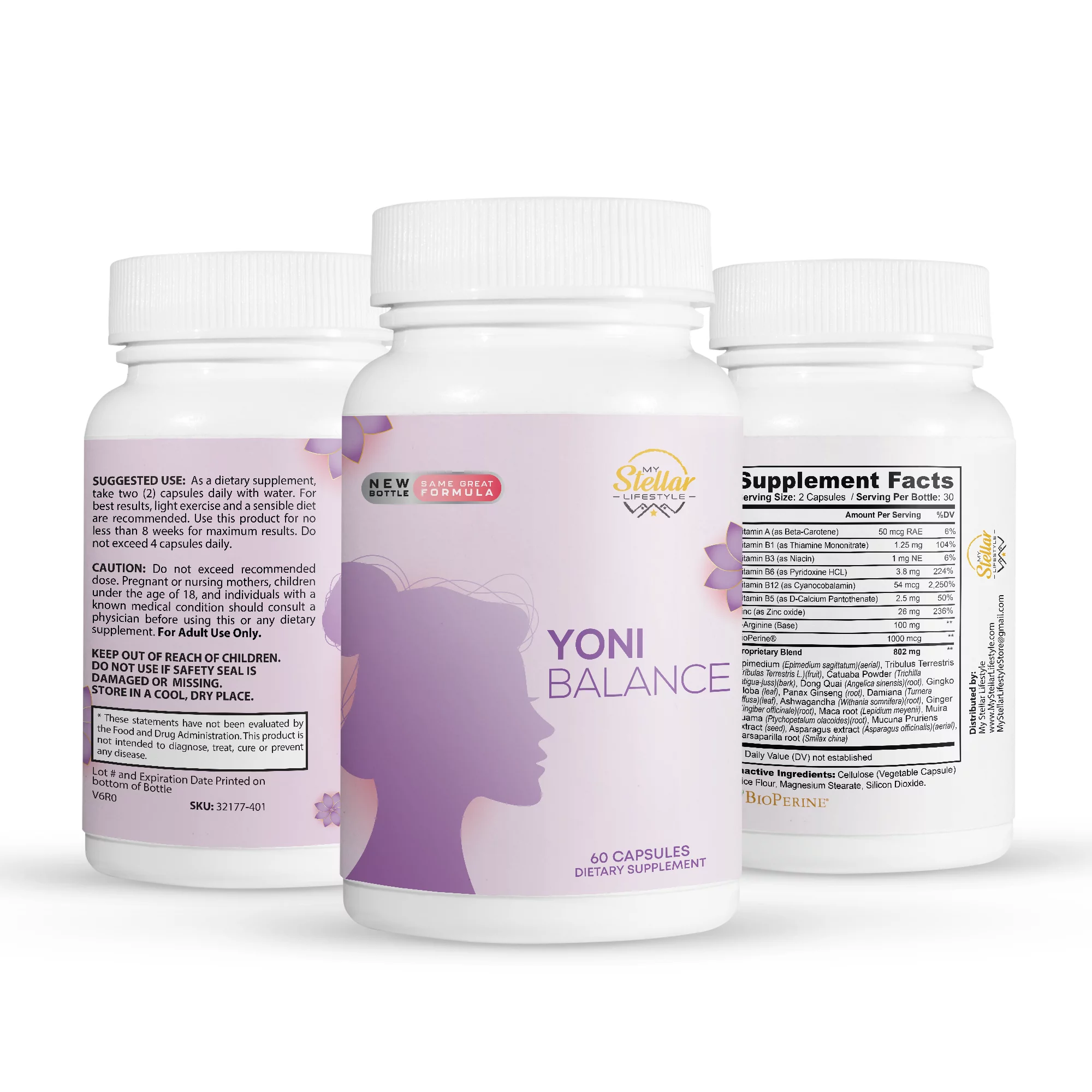 10 Pack Yoni Balance, for woman with vitamins and minerals-60 Capsules x10