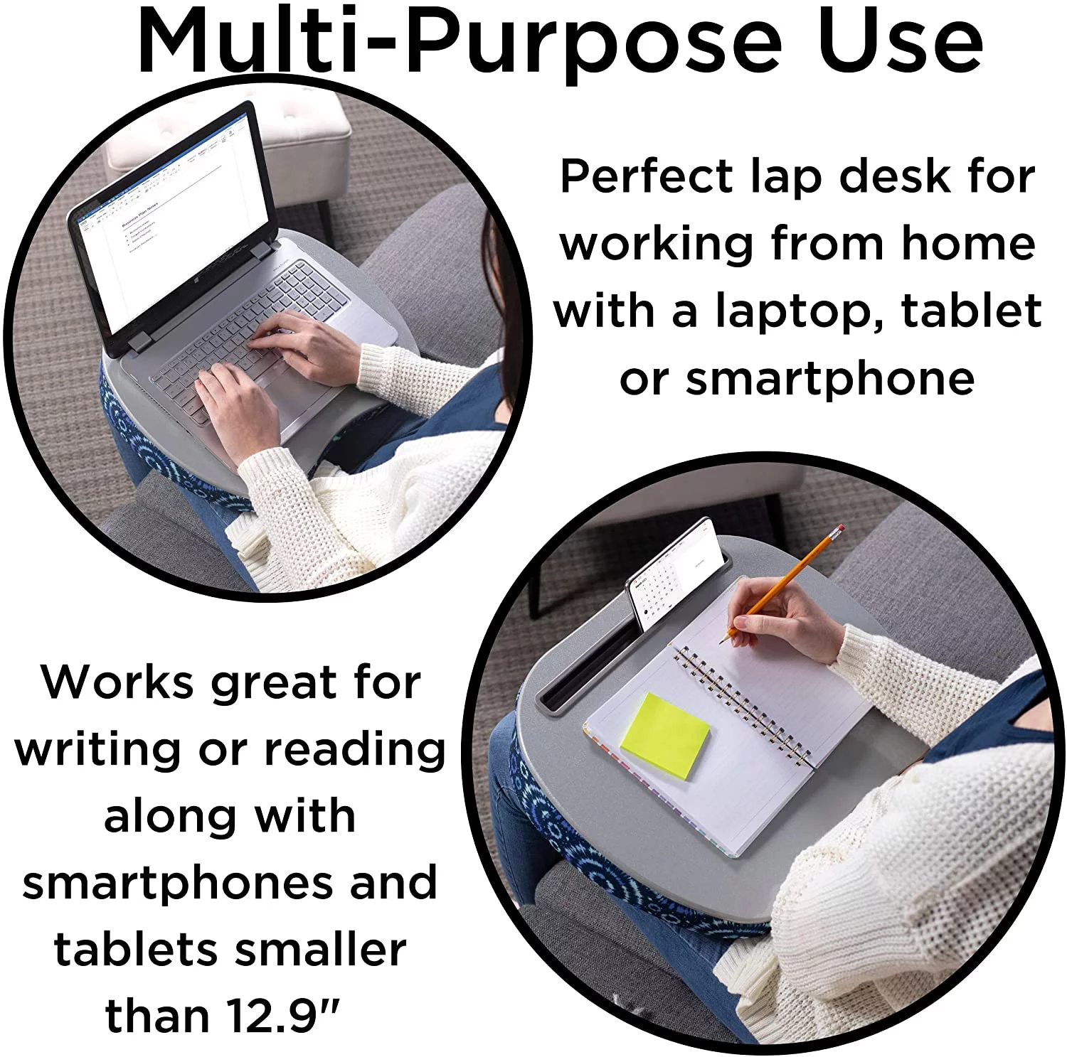 Sofia + Sam Lap Desk for Laptop and Writing - Blue Sunbursts