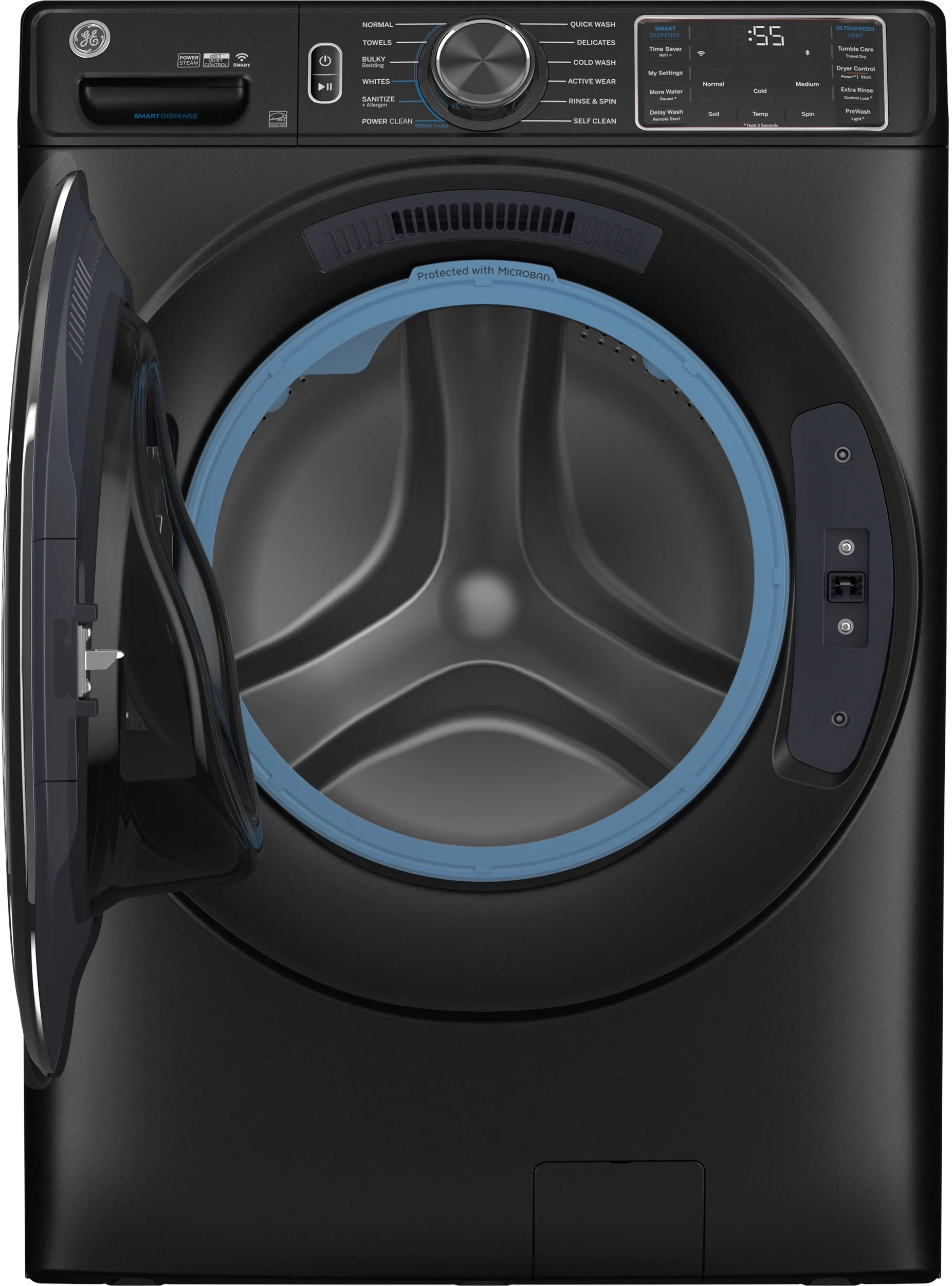 GE 28 Inch Width 5.0 CuFt Steam UltraFresh Vent System With OdorBlock and SmartDispense GFW655SPVDS