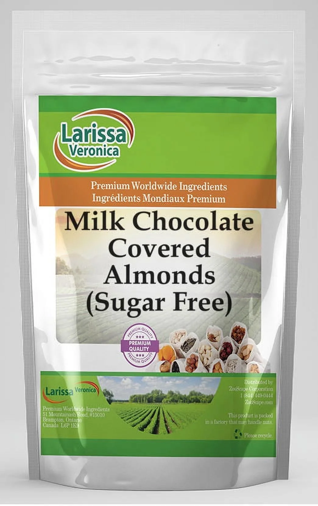 Larissa Veronica Milk Chocolate Covered Almonds (Sugar Free), (16 oz, 2-Pack, Zin: 525743)