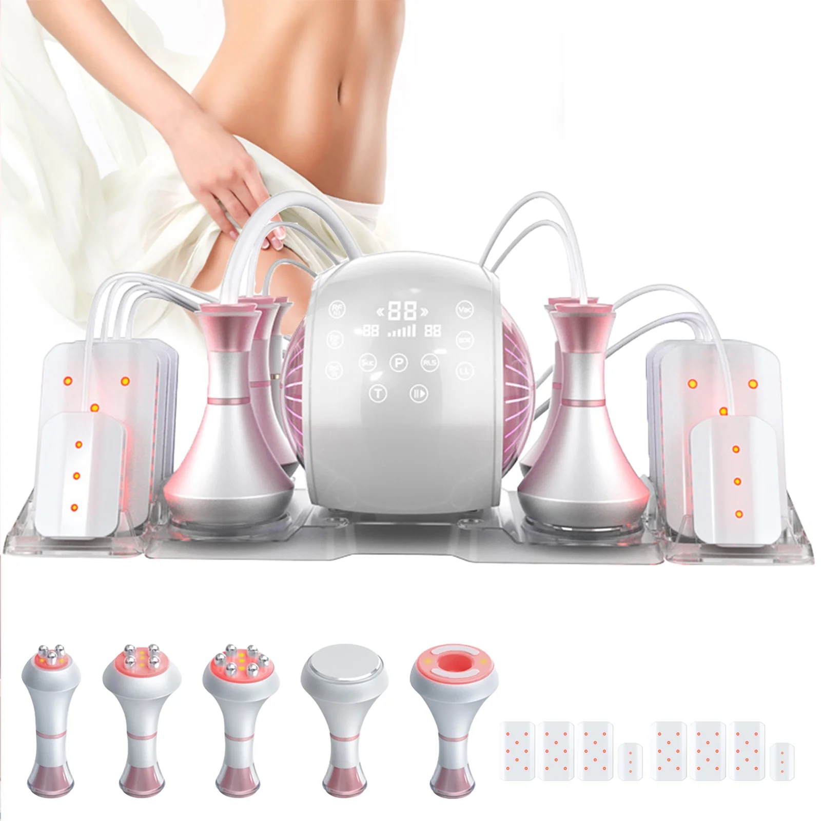 6 in 1 Cavitation Machine 80K RF Body Slimming Skin Lifting Vacuum Machine Radio Skin Frequency Facial Care Beauty Machine