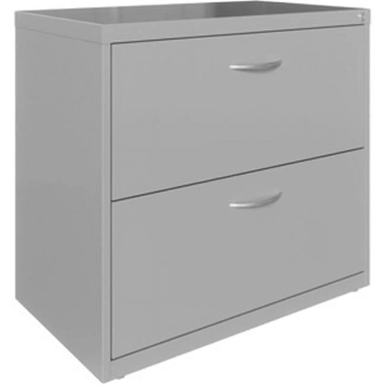 Lorell LLR03137 30 x 17.6 x 27.8 in. 2 x Drawers File Soho Arc Pull Steel Lateral - Silver
