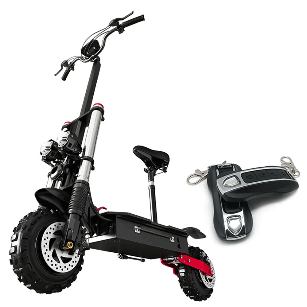 50MPH &60Miles ,Dual Motor Electric Scooter for Adults with Seat ,60V 5600W ,11 inch Off-Road Tire
