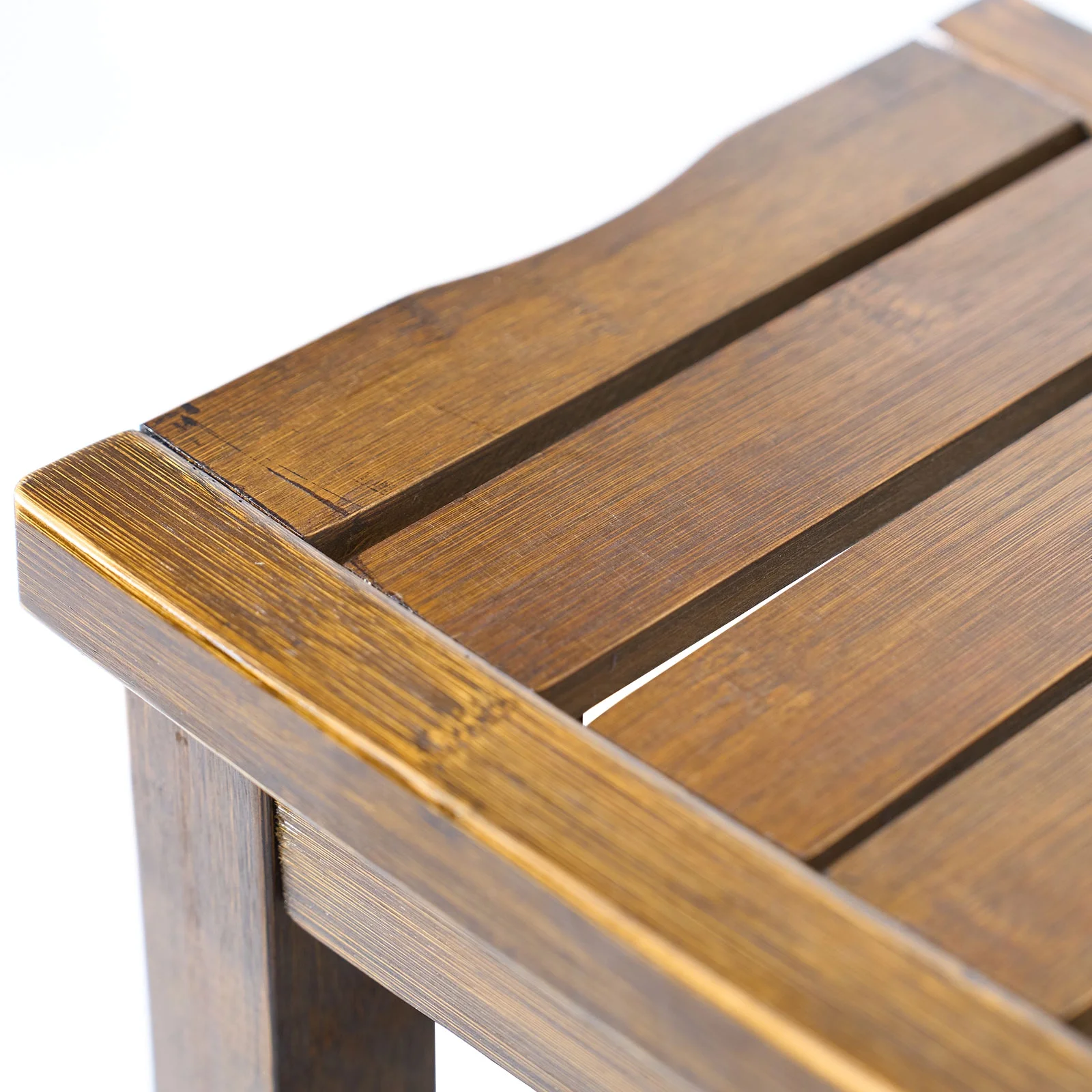 Soges Wood Bathroom Bench Bamboo Shower Stool Non-slip Waterproof Shower Seat, Coffee