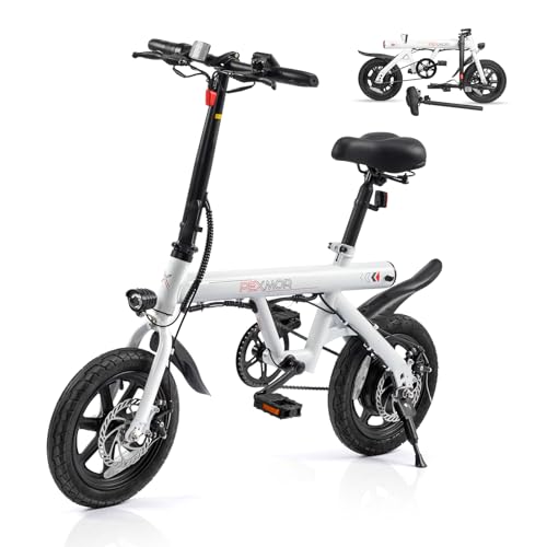 PEXMOR Electric Bike for Adults, 350W Motor (Peak 500W) Ebike 36V 6AH Battery, 14