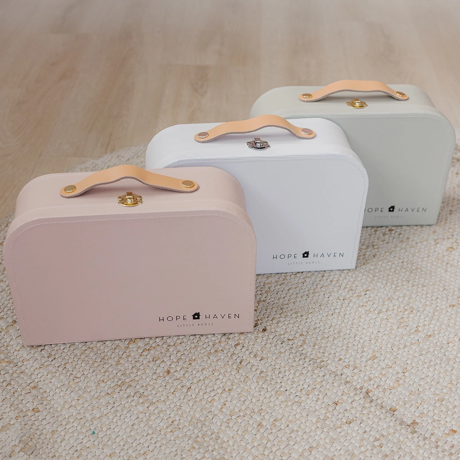 The Original Hope Haven Little Home (Blush) - A Modern, Modular, On-the-Go Doll House