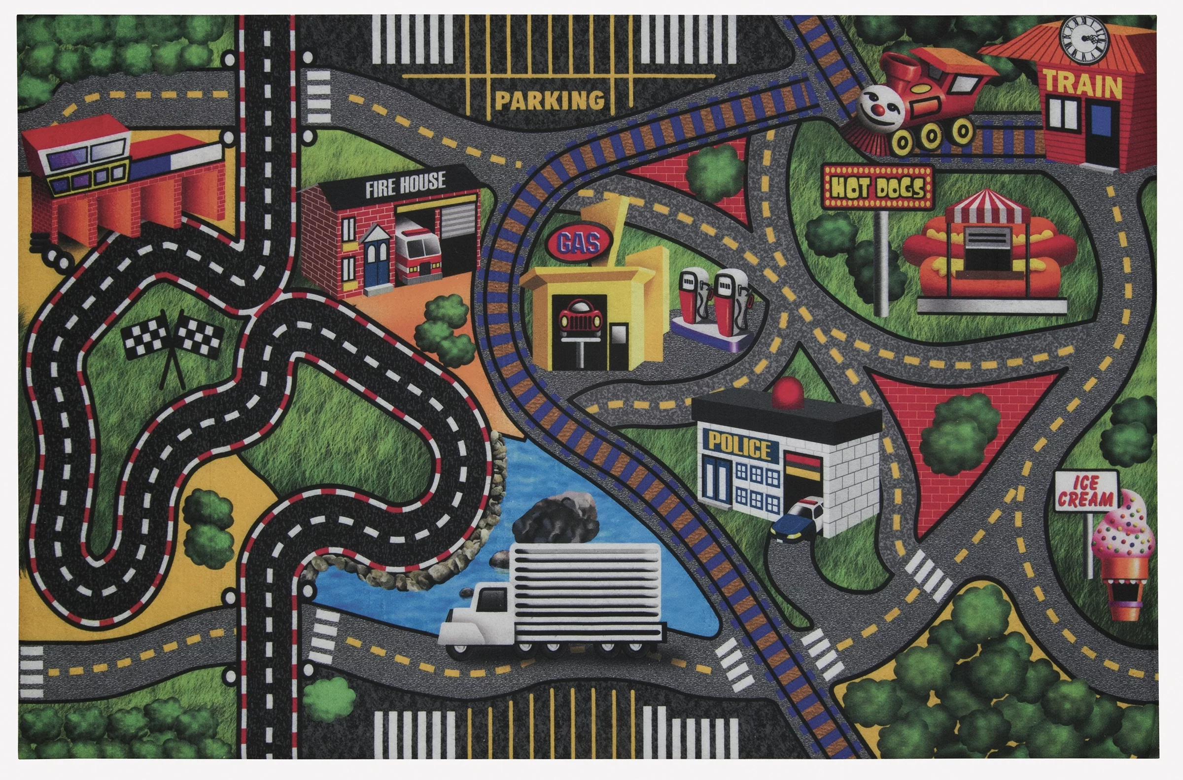 4' x 6' Town and Country Kids Play Activity Rug