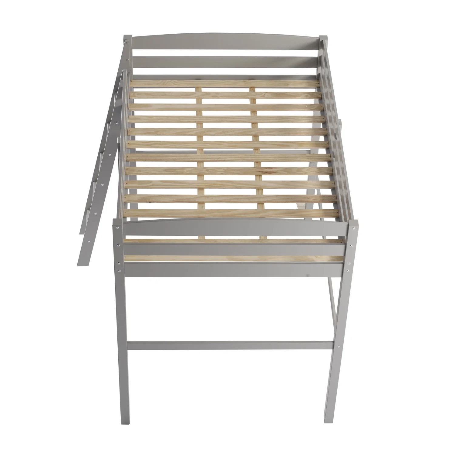 Camaflexi Tribeca Solid Wood High Loft Bed Frame Full in Gray