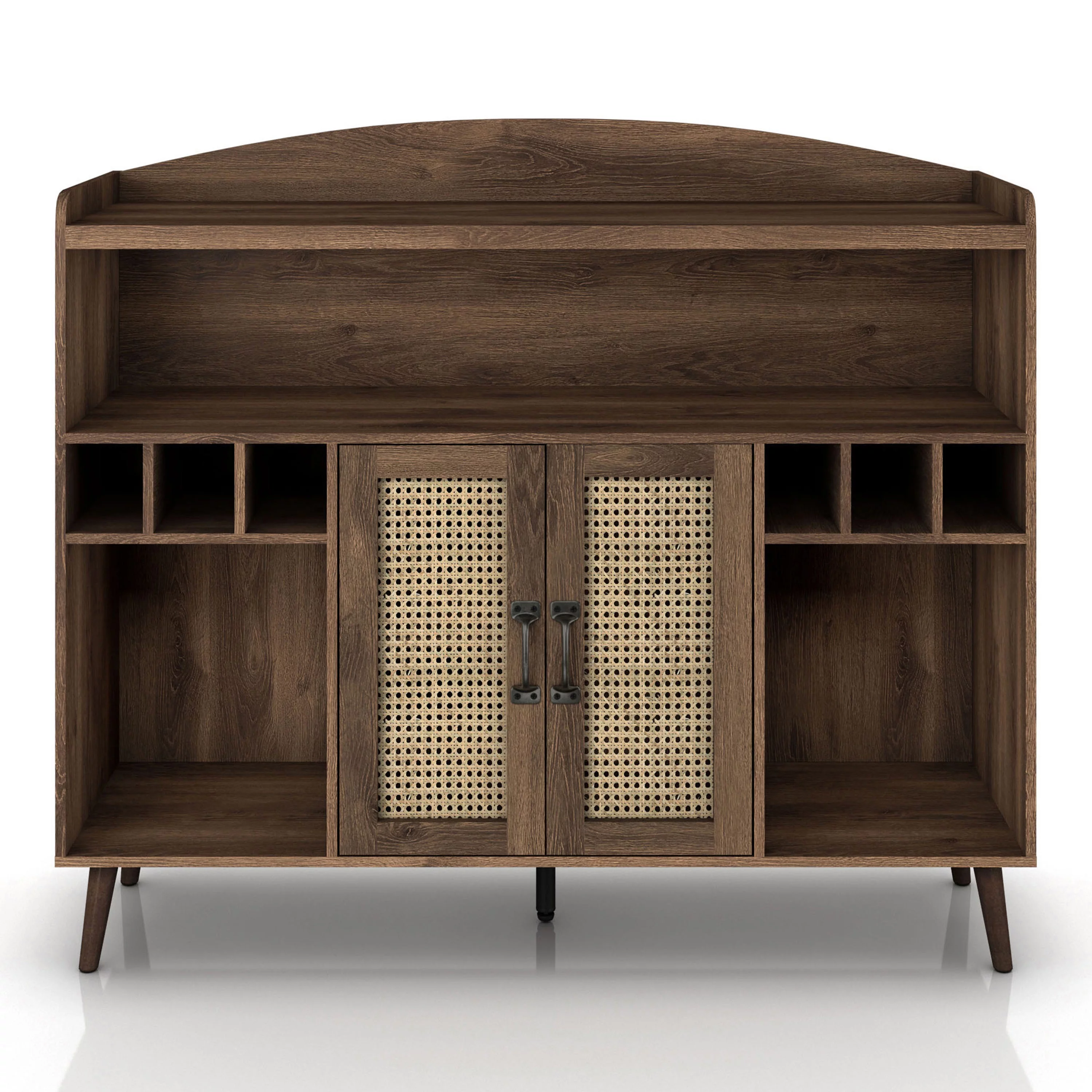 Furniture of America Bruz Multi-Storage Buffet, Distressed Walnut