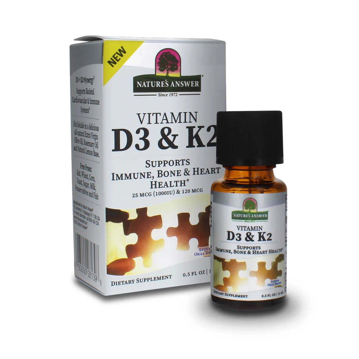 Vitamin D3 and K2 Liquid Drops 0.5oz