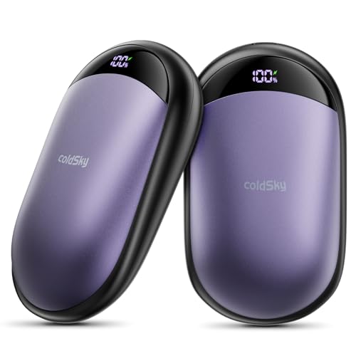 Hand Warmers Rechargeable 2 Pack Magnetic Electric Hand Warmer with Digital Display, Portable Pocket Hand Warmer, for Men Women, Outdoors, Games, Camping, Hunting