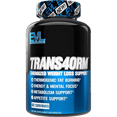 EVL Thermogenic Fat Burner Support - Fast Acting Weight Loss Energy and Appetite Support - Trans4orm Green Tea Supplement for Men and Women - 60 Servings