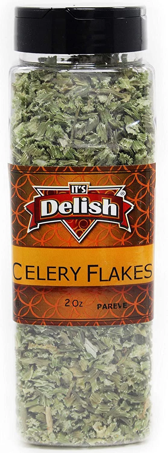 Dried Celery Flakes - Stalk & Leaf by Its Delish, Large Jar