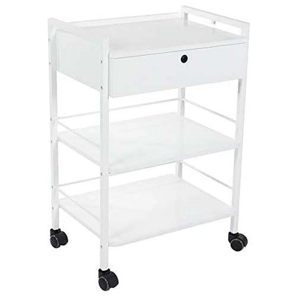 Pro Medical Dental Mobile Utility Cabinet & Cart With Steel Frame And One Drawer