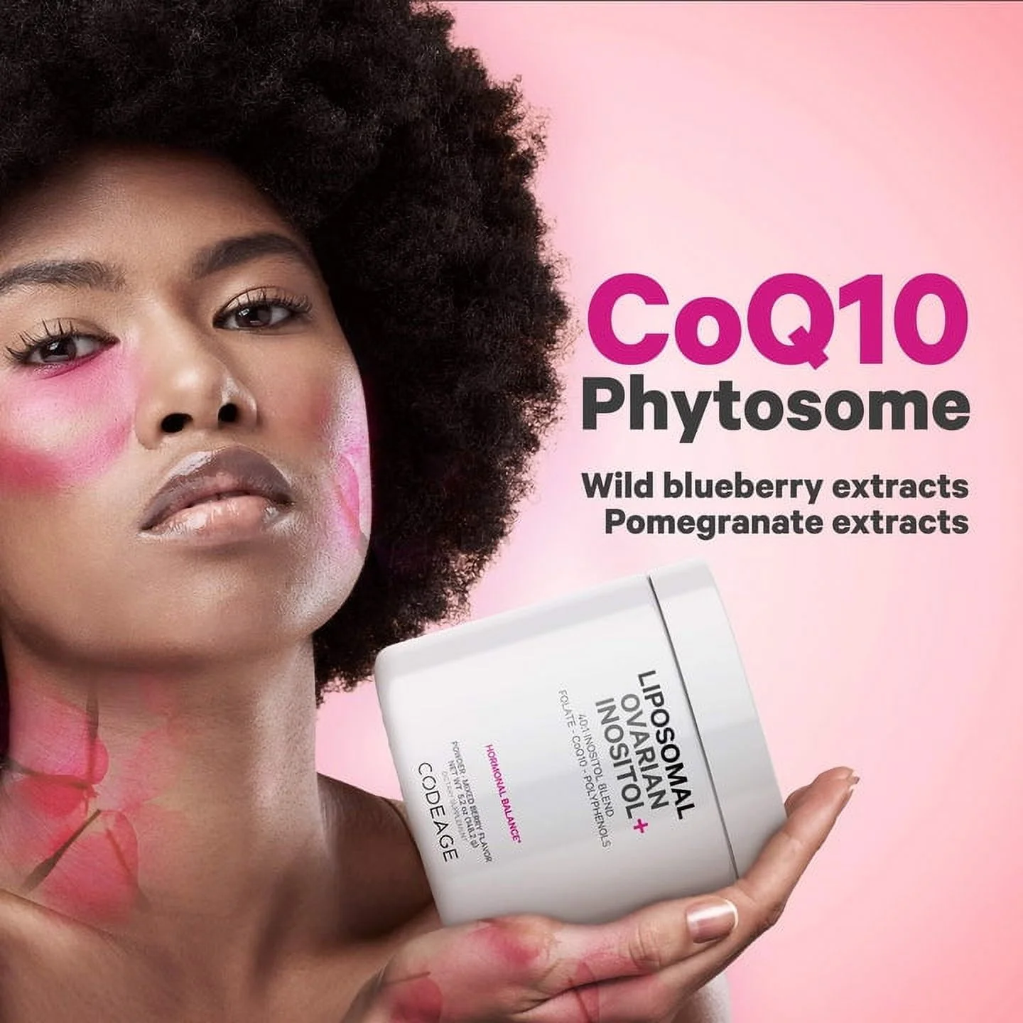 Codeage Liposomal Ovarian Inositol Powder, Myo & D-Chiro-Inositol, Folate, CoQ10 Phytosome, 5.2 oz