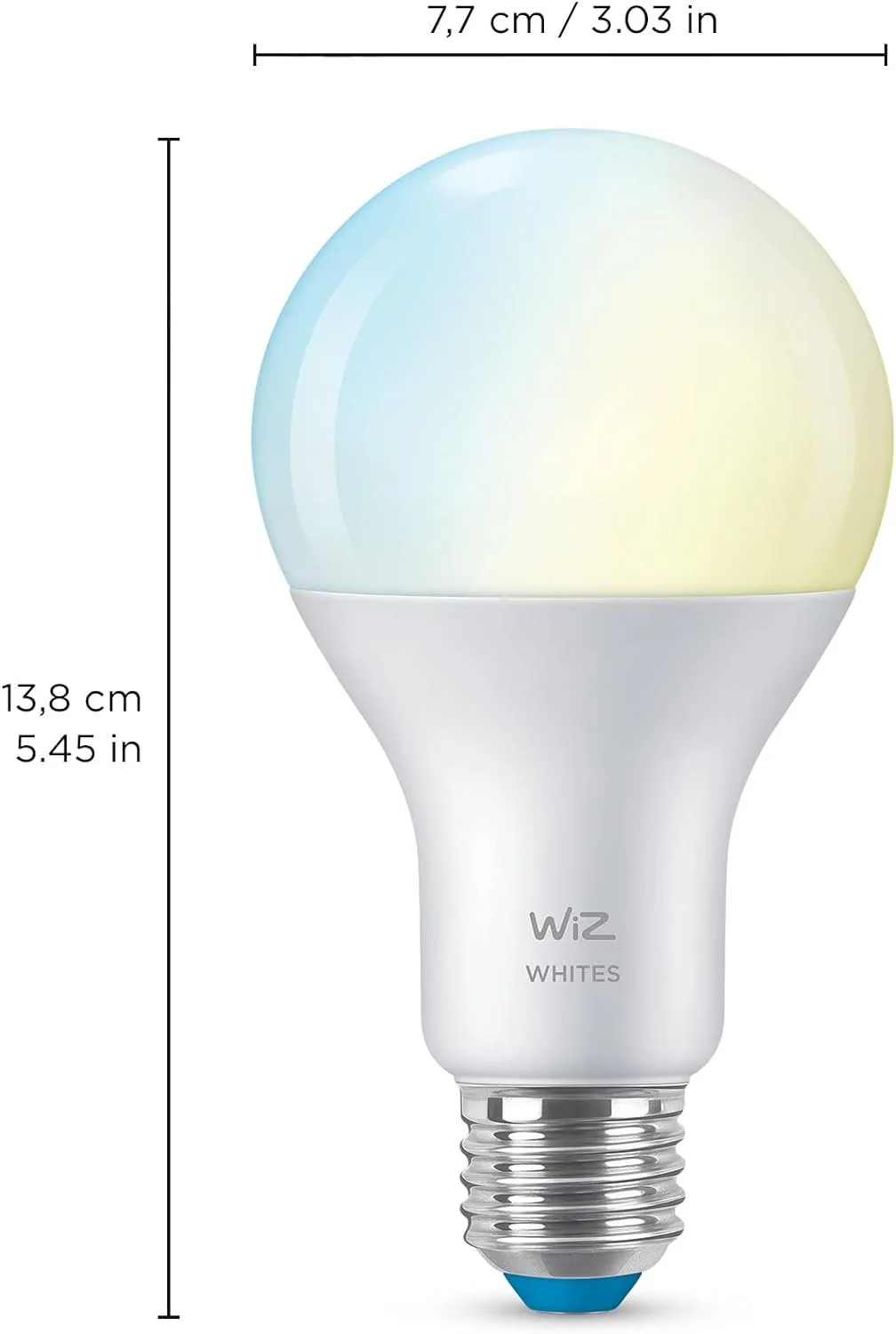 WiZ 100W Eq. 14.5W A21 Tunable White LED Smart Bulb - Pack of 1 - E26- Indoor - Connects to Your Existing Wi-Fi - Control with Voice or App + Activate with Motion - Matter Compatible