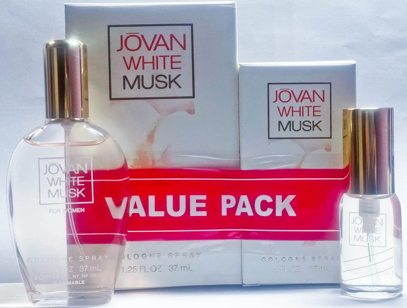Jovan White Musk For Women 2pcs Value Pack - 1.25 oz & 0.5 oz Cologne Spray