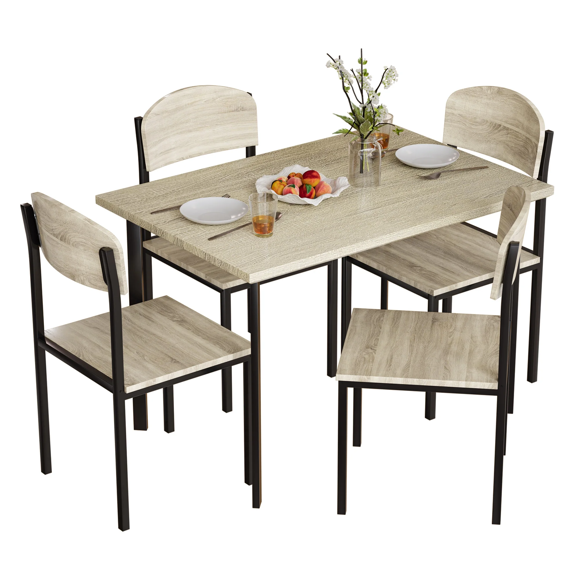 Dextrus 5 Piece Dining Table Set, 42