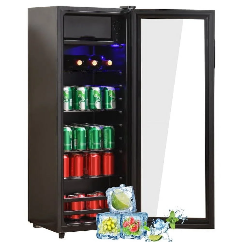 4.5Cu.Ft Mini Fridge, 0.3Cu.Ft Freezer, Up To 94 Cans Of Soda, Beer Or Wine