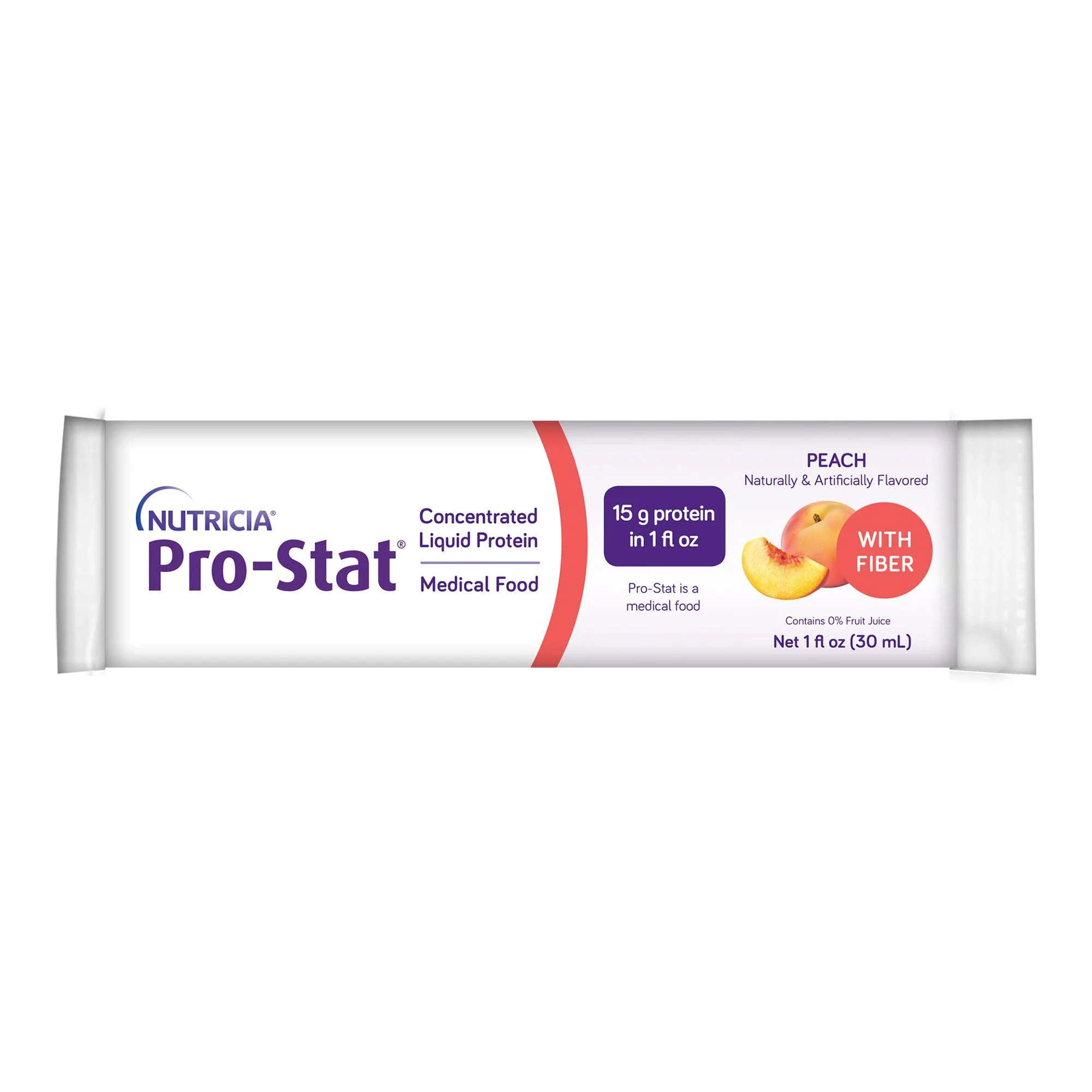 Oral Supplement Pro-Stat with Fiber Peach Flavor Liquid 1 oz. Individual Packet (CS/96)
