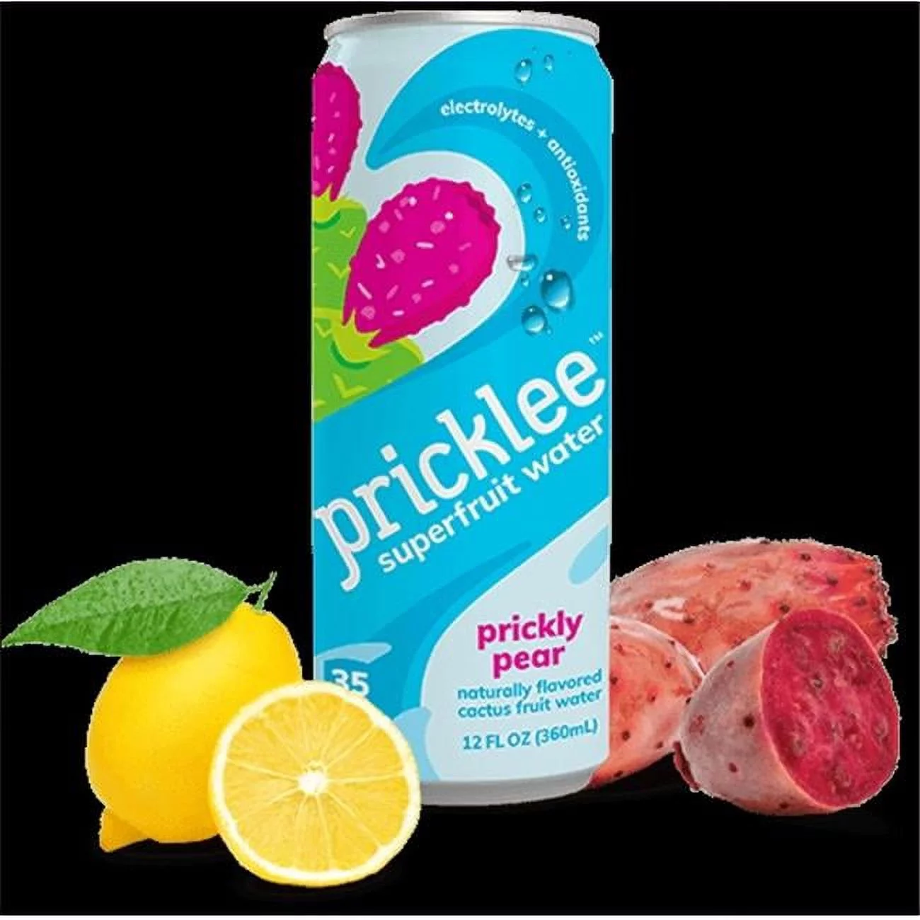 Pricklee Prickly Pear Cactus Water - Packed With Antioxidants, Electrolytes, Vitamin C - Natural Sports Drink for Immunity, & Recovery - Non-Sparkling, Low-Sugar, Low-Calorie, No Caffeine Prickly Pear 12 Fl Oz (Pack of 12)