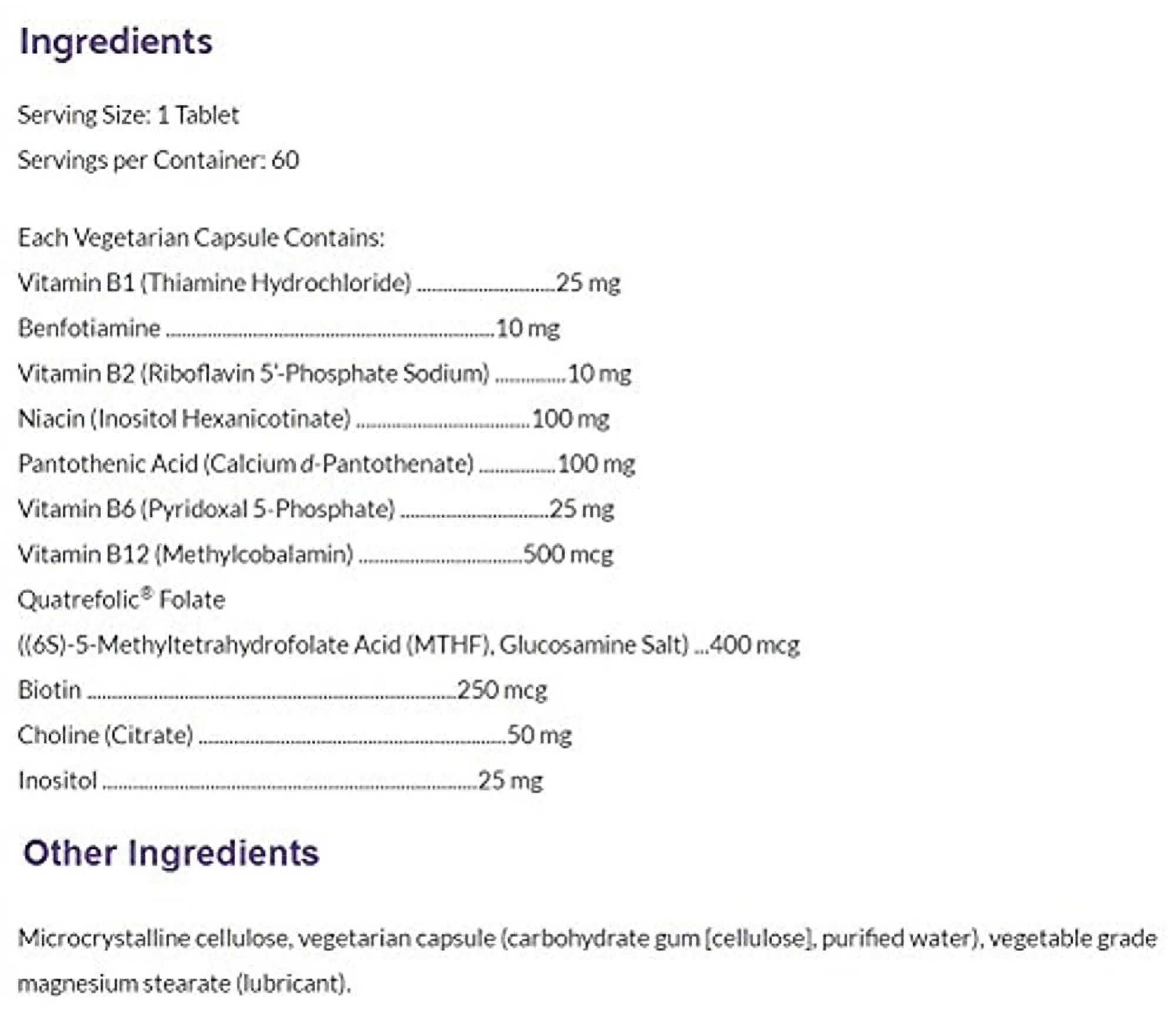 Bioclinic Naturals - Active B Complex 60 vegcaps 9424 Exp.9.18+ ASD