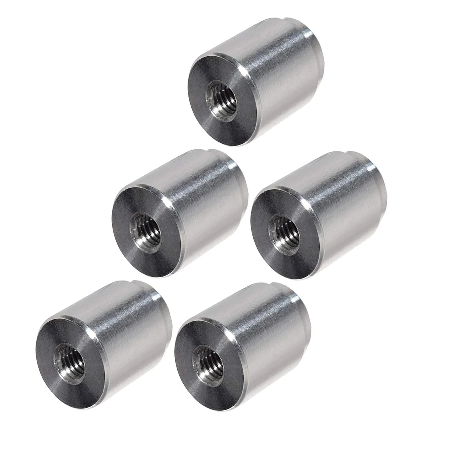 ICT Billet 5pc Aluminum M6-1.0mm Weld On Bung Female LS LS1 Oil Pressure Sensor Metric 6mm Weldable Threaded Port Designed & Manufactured in The USA FM0610BUNG-5