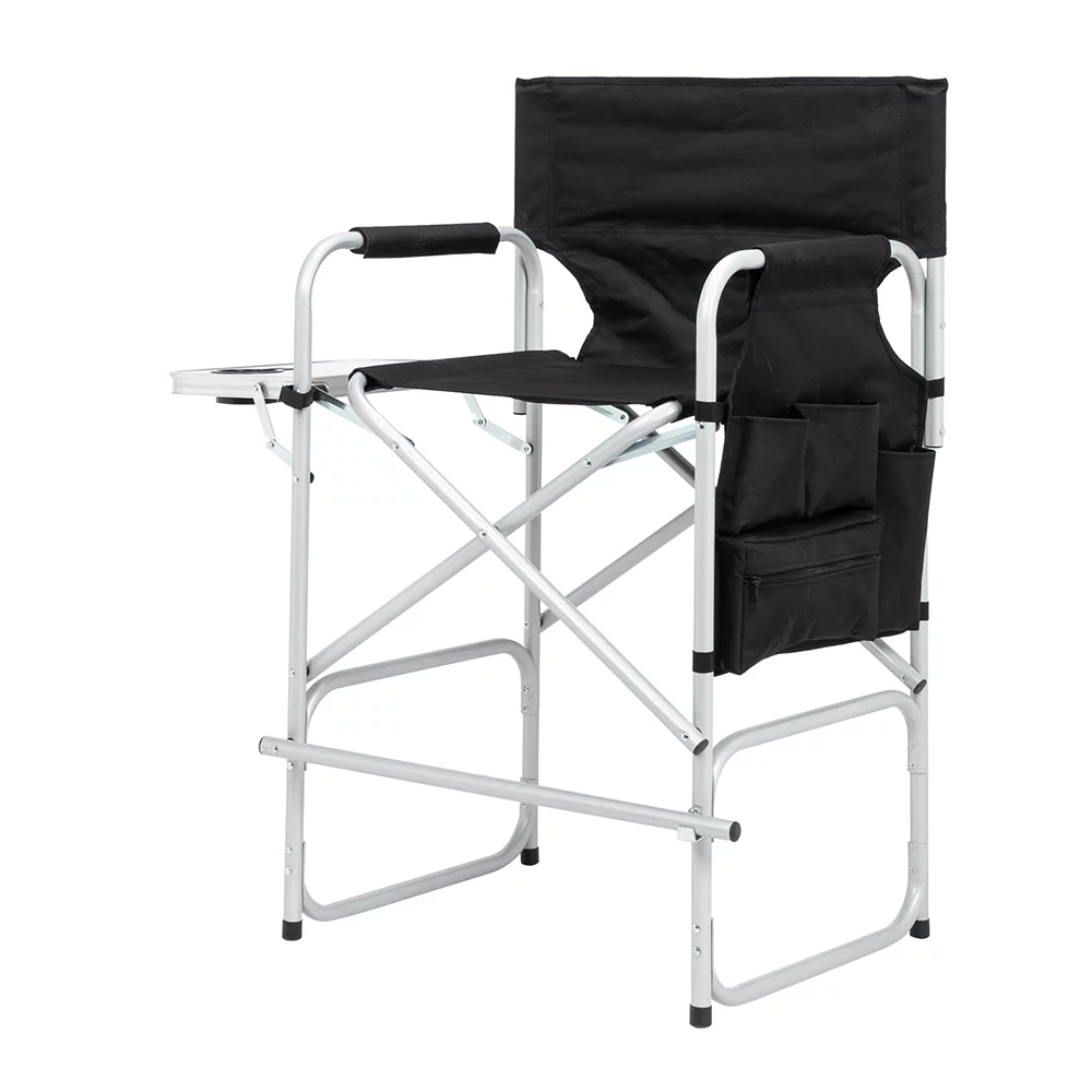 Winado Director Chair Folding Oversize Seat Padded  with Side Table and Side Pockets