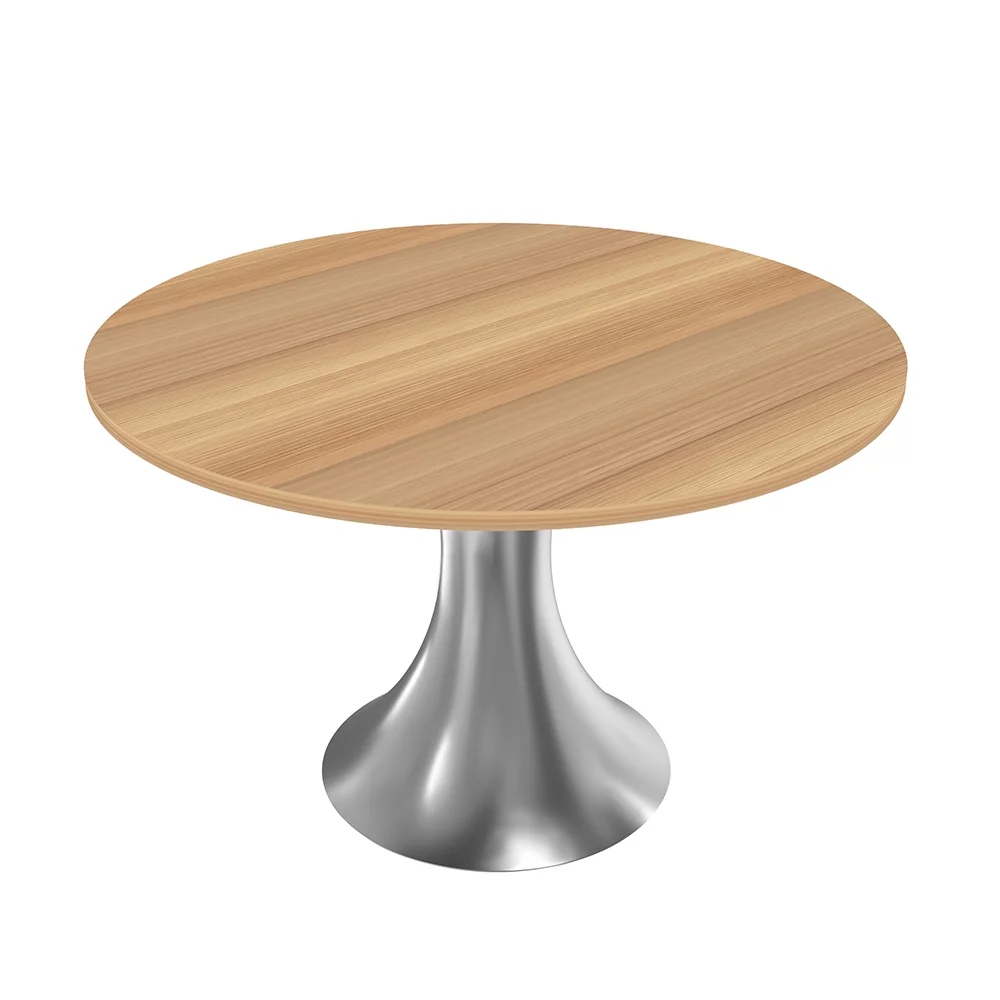 4 Person Round Meeting Room Table With Wide Pedestal Base 46