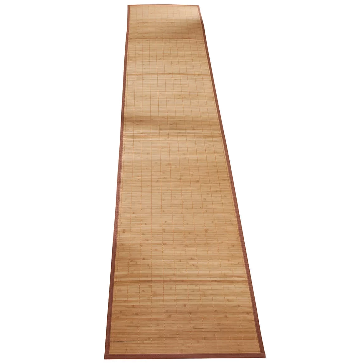 Miles Kimball Bamboo Non-Slip Runner with Nylon Trim, 23” x 118” – Narrow Rubber Backed Bamboo Runner with Water Resistant Capabilities for Kitchen, Sunroom, Hallway & Entranceway