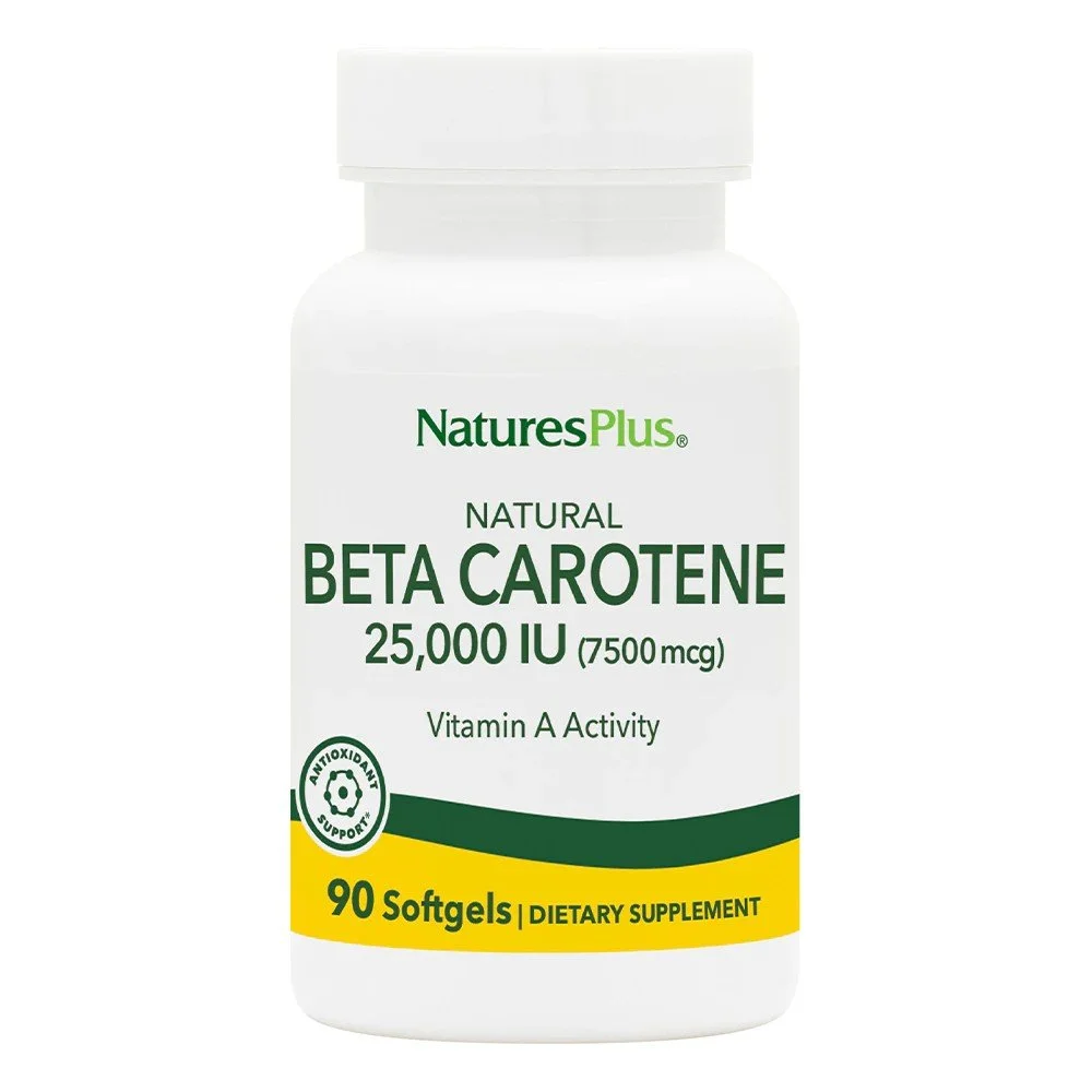 Nature's Plus - Natural Beta Carotene 25000 IU - 90 Softgels