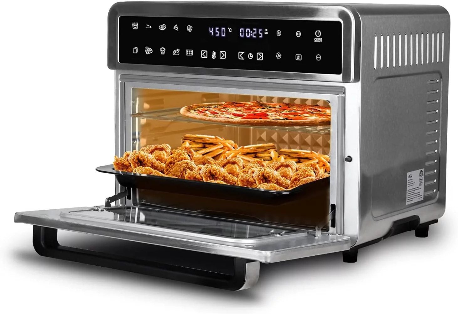 Oven Air Fryer, 26QT Extra Large Toaster Oven Air Fryer Combo With Rotisserie And Dehydrator, Digital Countertop Convection Oven Airfryer Fit 10