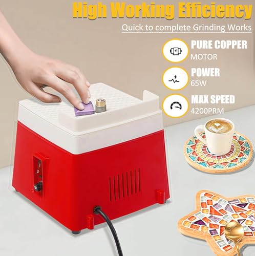 Glass Grinder for Stained Glass, Mini Portable Stained Grinder Tool with 5/8