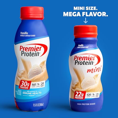 Premier Protein Shake MINIs, Chocolate, 22g Protein, 120 Calories, 1g Sugar, 8.75fl oz, Pack of 12