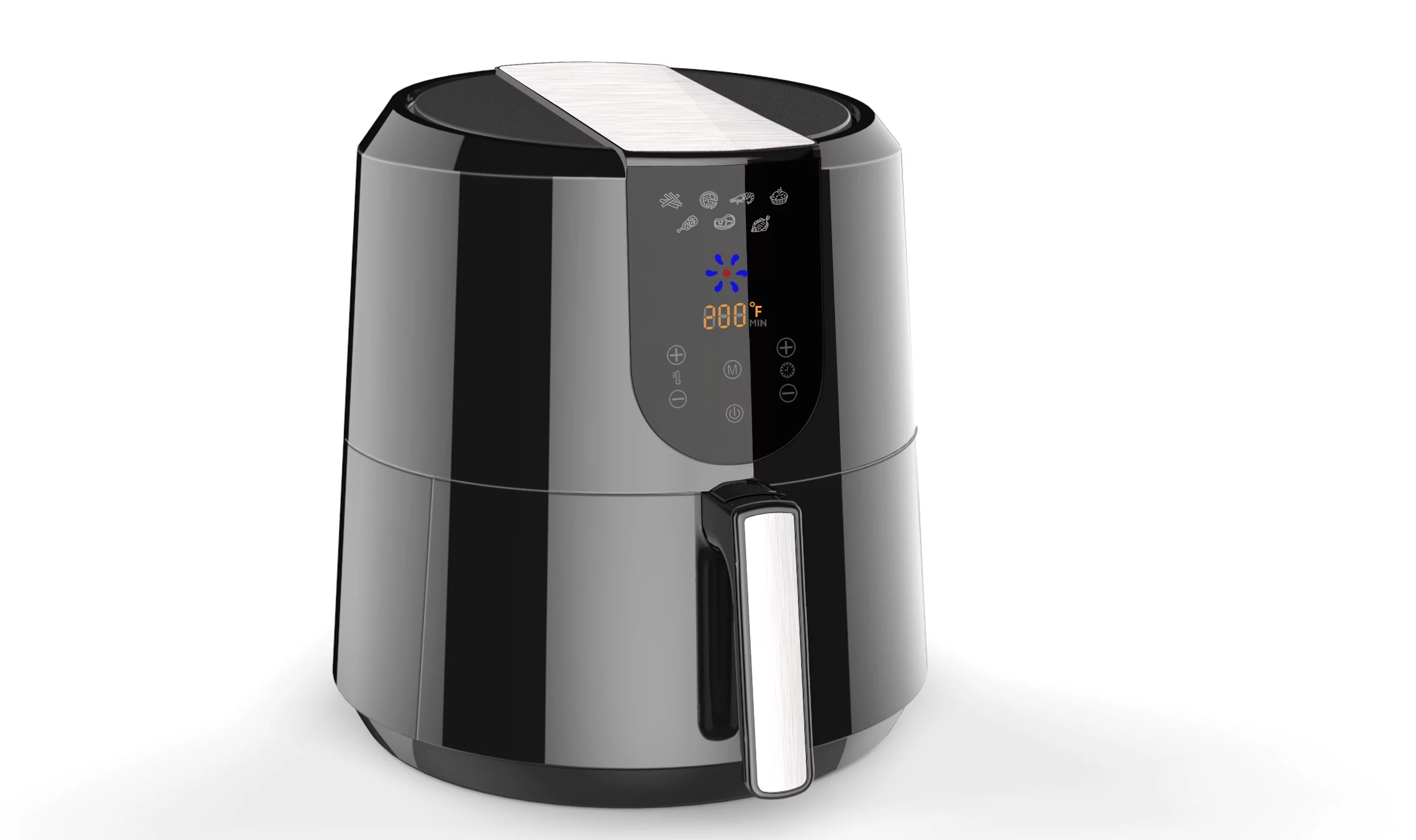 Emerald Air Fryer 5.2 Liter Capacity w/ Digital LED Touch Display & Slide out Pan/Detachable Basket 1800 Watts (1807)