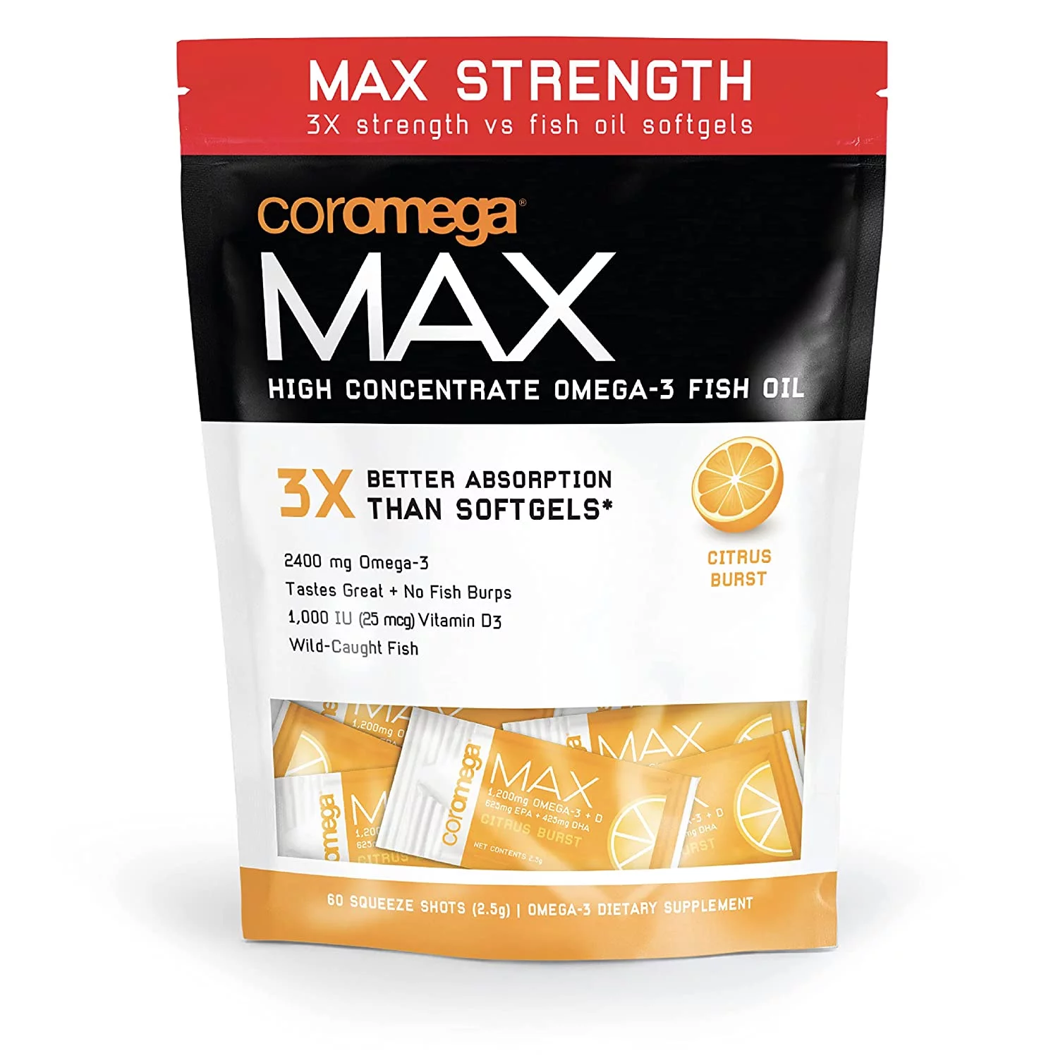 COROMEGA Max Citrus Burst High Omega 3 30 CT
