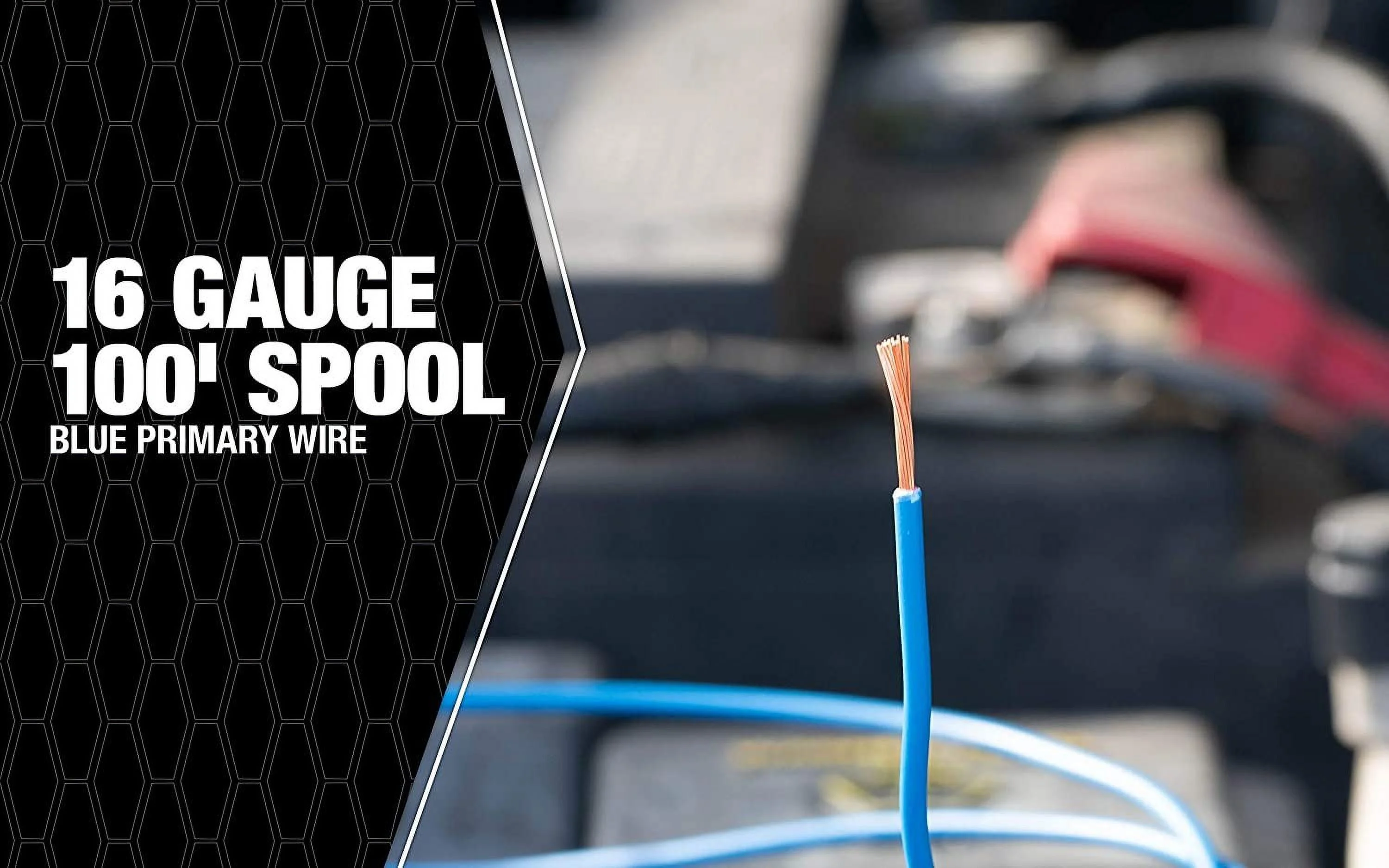 Southwire 55668223 Primary Wire, 16-Gauge Bulk Spool, 100-Feet, Blue