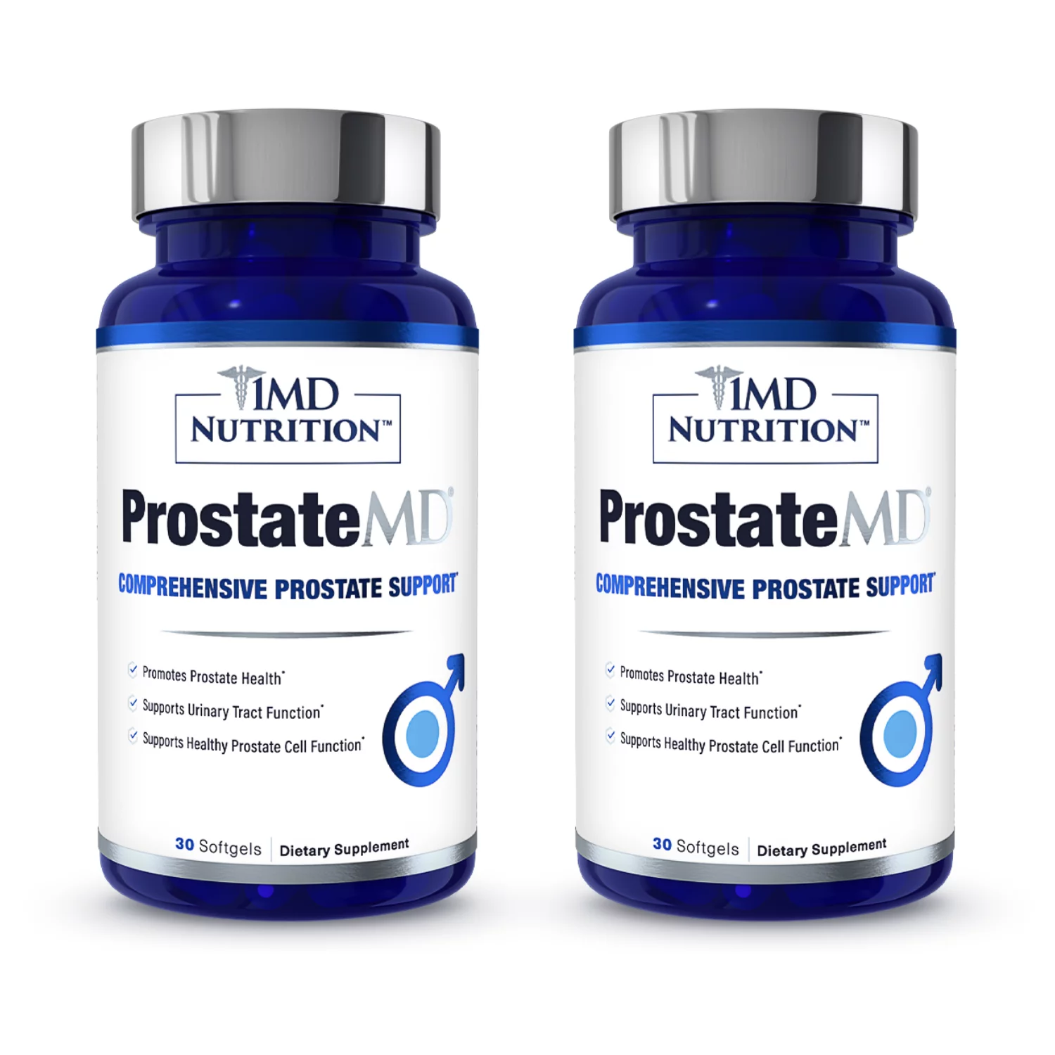 1MD Nutrition ProstateMD Saw Palmetto Prostate Support Supplement - Support for Urinary Tract and Frequent Bathroom Urges | 60 Day Supply (2-Pack)