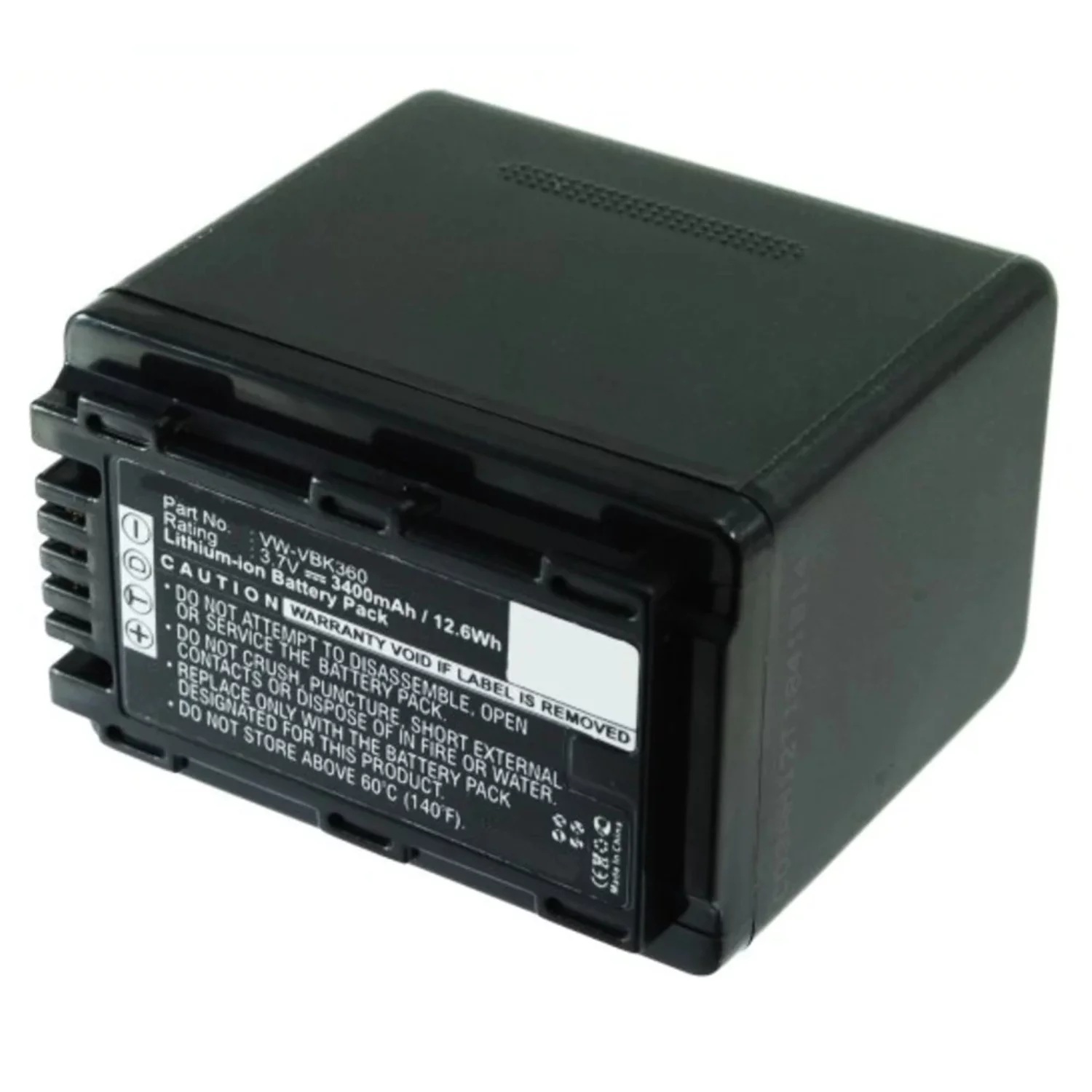 Batteries N Accessories BNA-WB-L9096 Digital Camera Battery - Li-ion, 3.7V, 3400mAh, Ultra High Capacity - Replacement for Panasonic VW-VBK360 Battery