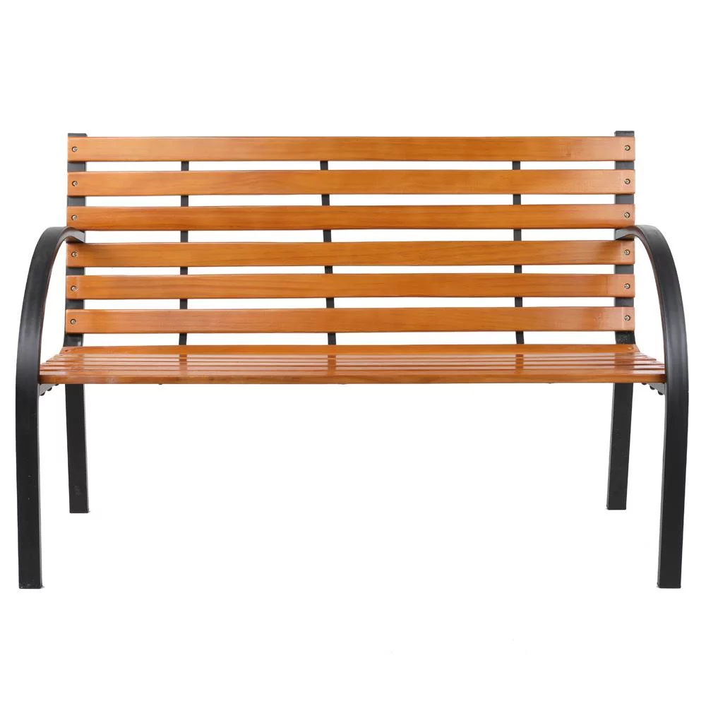 UBesGoo Iron Hardwood Park Bench, 48