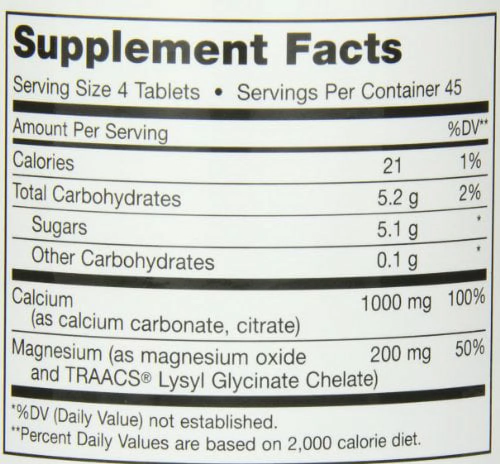 Maxi Health Chewable Calcium Complex Tablets, 180 Ct