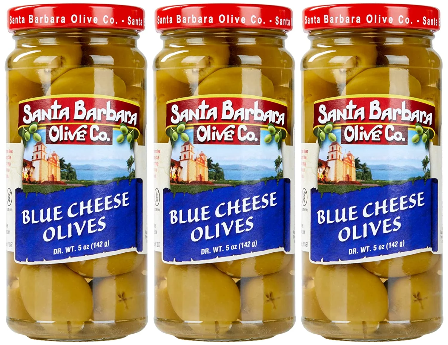 Santa Barbara 3pk Blue Cheese Stuffed Olives 5oz