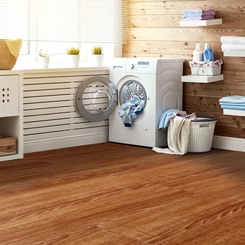 Art3d Interlocking Luxury Vinyl Flooring Tile, Wood Floor Plank for Kitchen Bathroom - Waterproof, Anti-Slip, Wear-Resistant, Reusable - 36 x 6 Inch, 18-Pack Cover 27 Sq. Ft